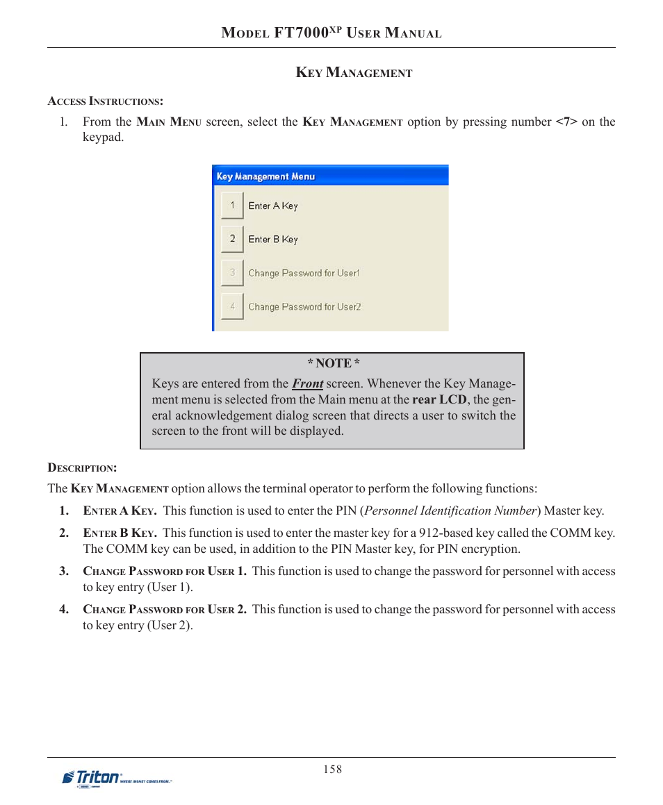 Ft7000 | Triton FT7000XP User Manual User Manual | Page 168 / 222