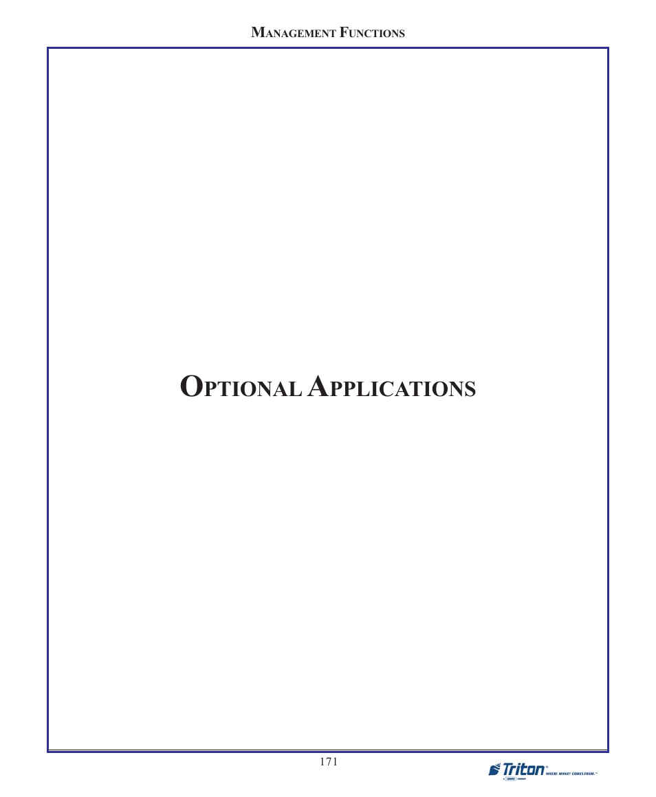 Ptional, Pplications | Triton FT7000XP User Manual User Manual | Page 181 / 222