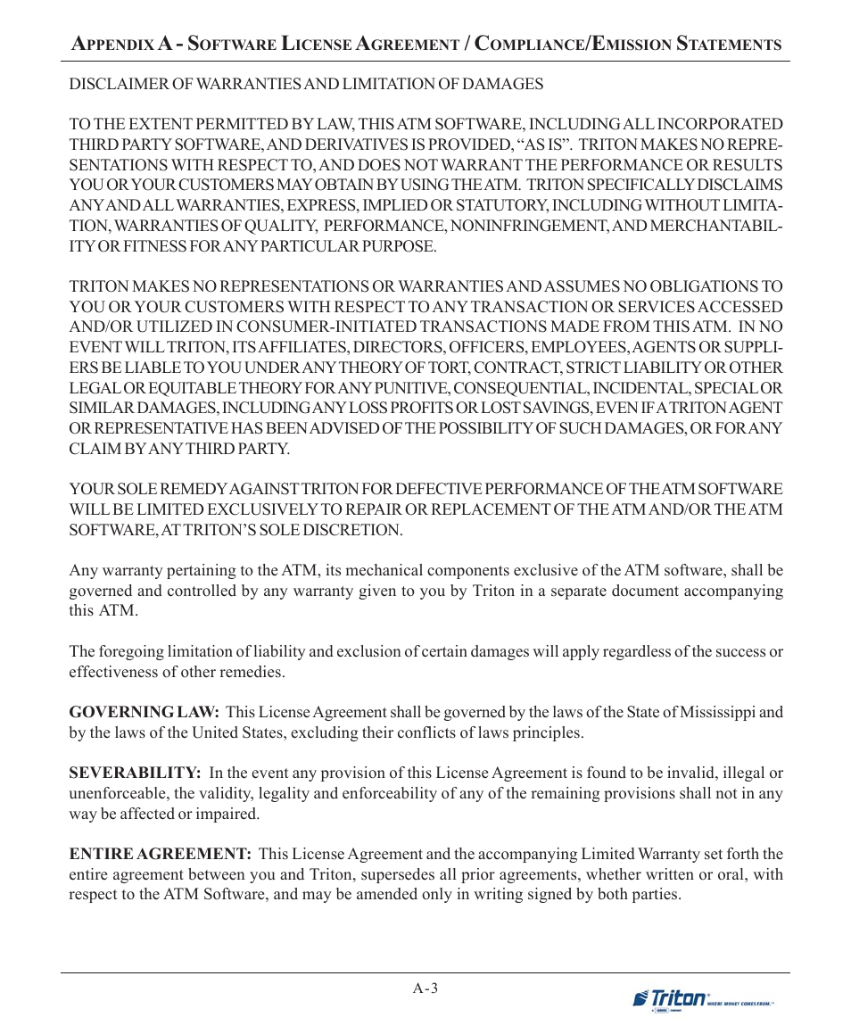 A - s | Triton FT7000XP User Manual User Manual | Page 199 / 222