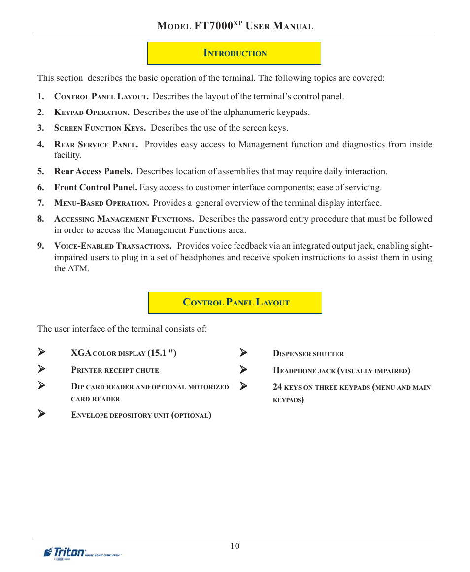 Ft7000 | Triton FT7000XP User Manual User Manual | Page 20 / 222
