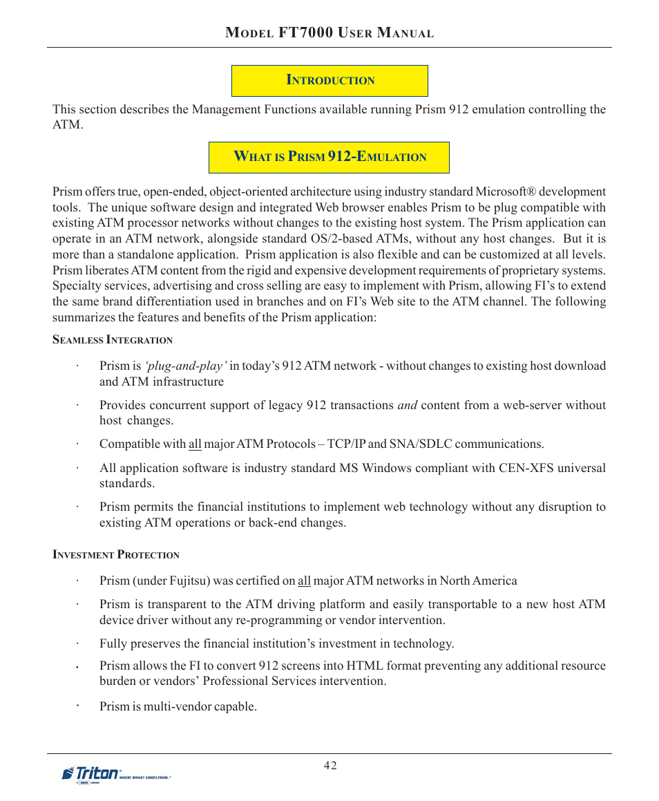 Ft7000 u | Triton FT7000XP User Manual User Manual | Page 52 / 222