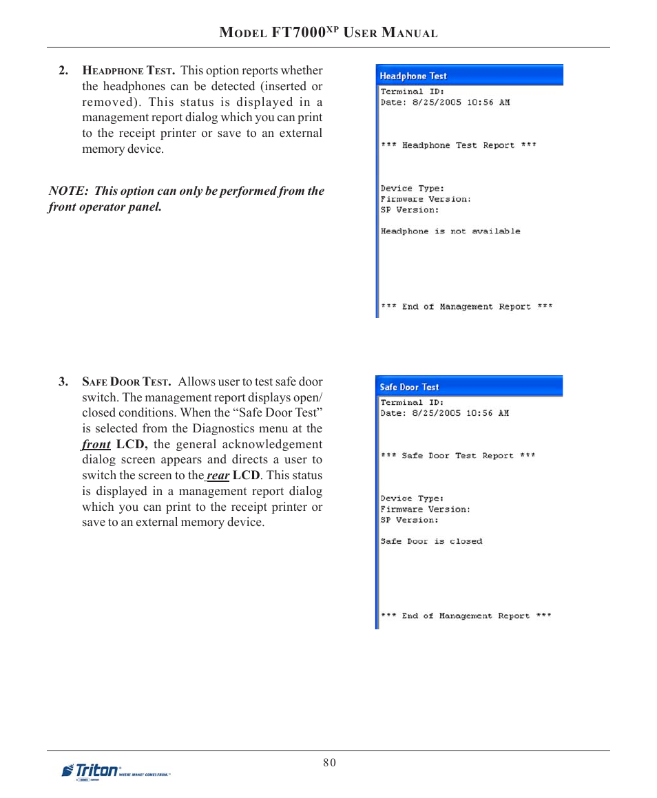 Ft7000 | Triton FT7000XP User Manual User Manual | Page 90 / 222