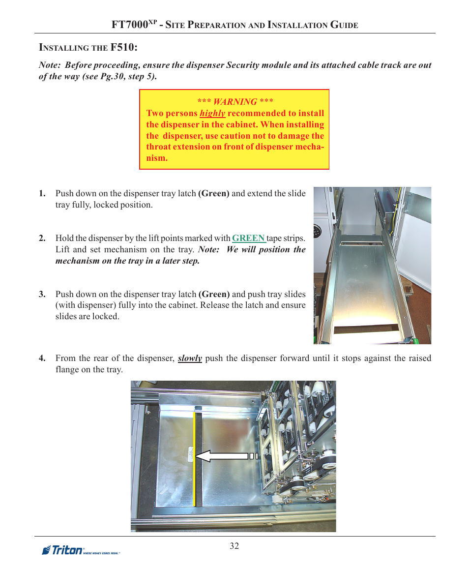 Ft7000, F510 | Triton FT7000XP Installation Manual User Manual | Page 32 / 59