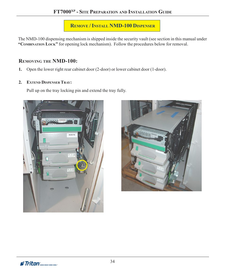 Ft7000, Nmd-100 d, Nmd-100 | Triton FT7000XP Installation Manual User Manual | Page 34 / 59