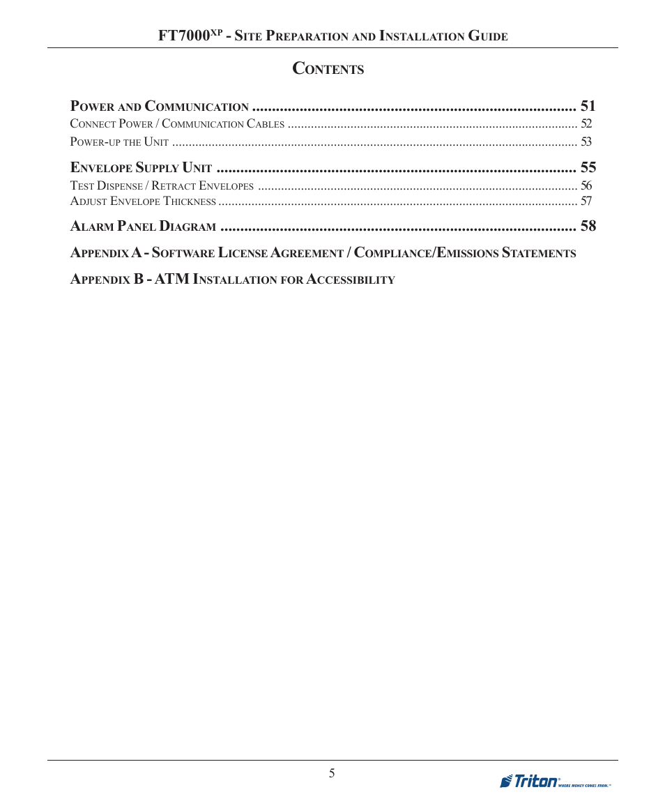 Ft7000, A - s, B - atm i | Triton FT7000XP Installation Manual User Manual | Page 5 / 59