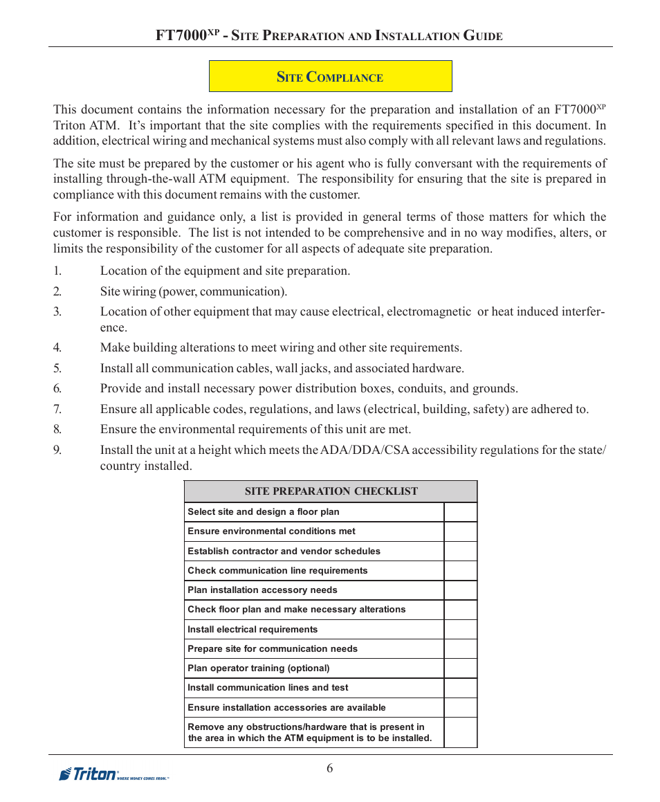 Ft7000 | Triton FT7000XP Installation Manual User Manual | Page 6 / 59