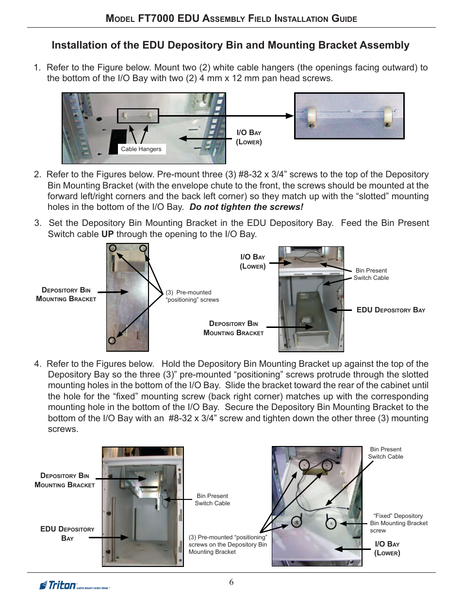 Ft7000 edu a | Triton FT7000 EDU Installation Manual User Manual | Page 6 / 14