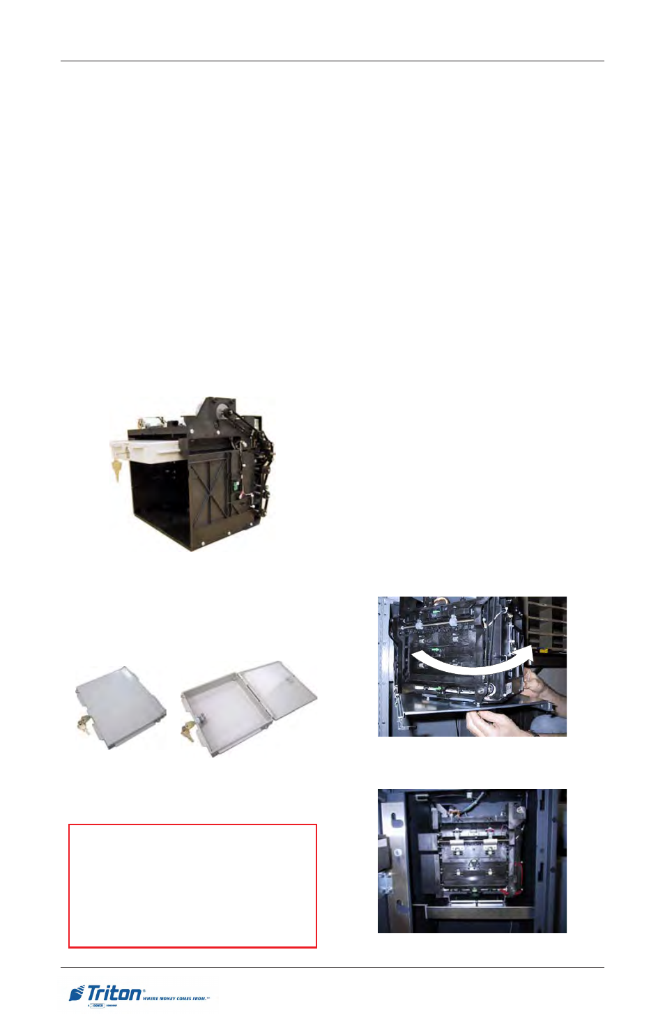 Rl5000 s, Removing the reject cassette, Rotate dispenser mechanism | Triton RL5000 User Manual User Manual | Page 60 / 208