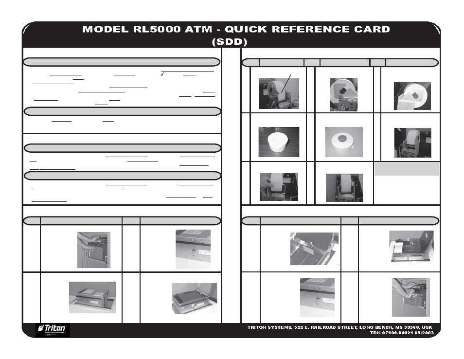 Triton RL5000 SDD Quick Reference Guide User Manual | Page 2 / 2