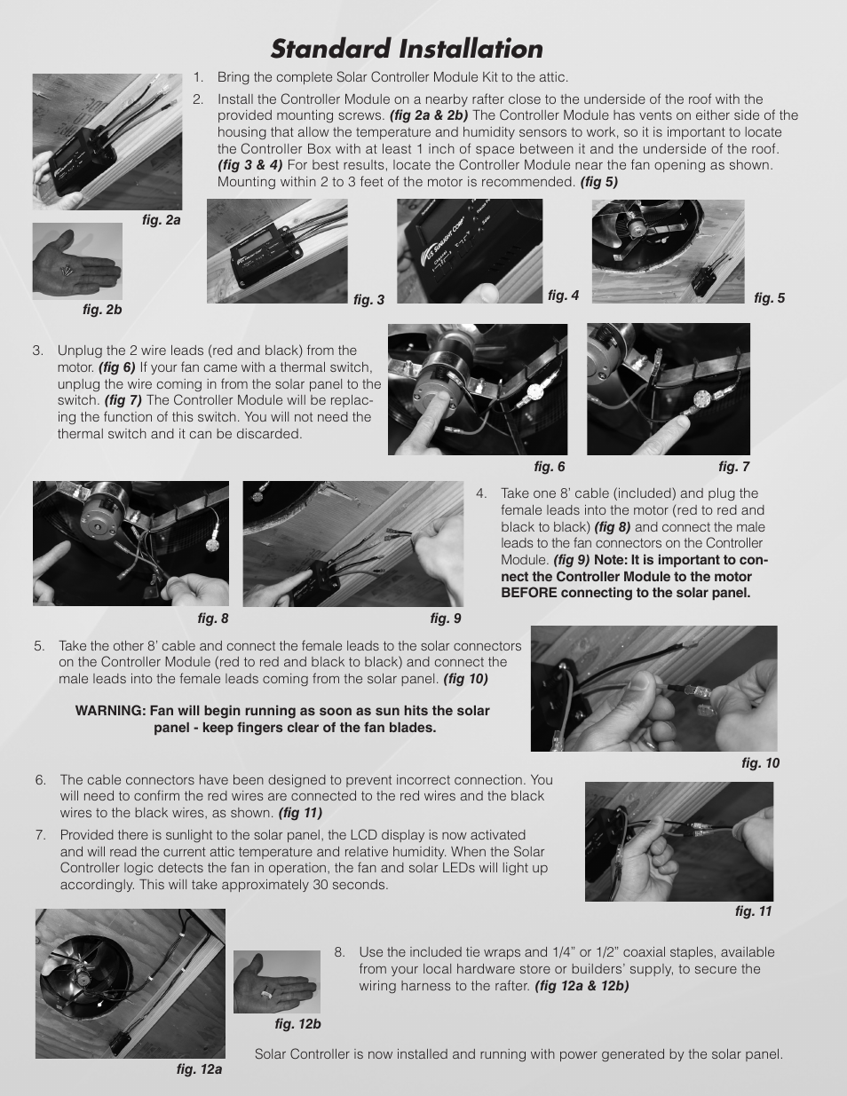 Standard installation | U.S. Sunlight SC5-M Solar Controller Module User Manual | Page 2 / 4