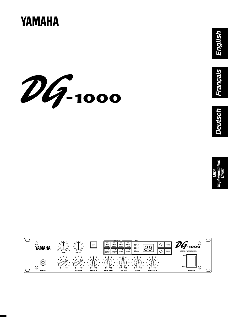 Yamaha DG-1000 User Manual | 20 pages