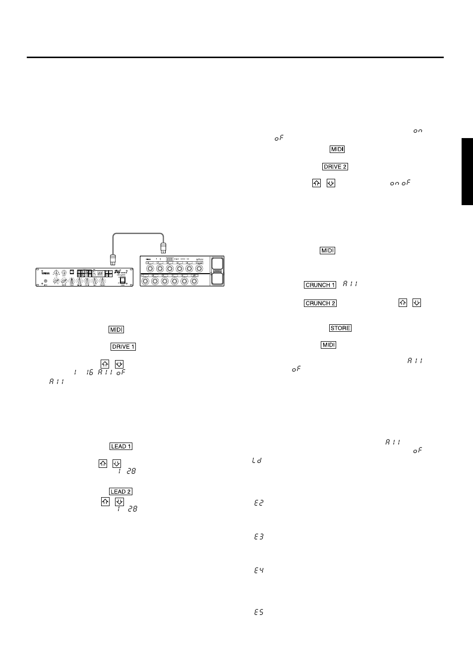 Opérations midi (mode midi), Qu’est-ce que midi, Utilisation de midi pour rappeler les mémoires | Réglage de la fusion midi (midi merge), Sortie de grande capacité midi (bulk out), Entrée de grande capacité midi (bulk in), Messages d’erreur, A propos des changements de contrôle midi | Yamaha DG-1000 User Manual | Page 13 / 20