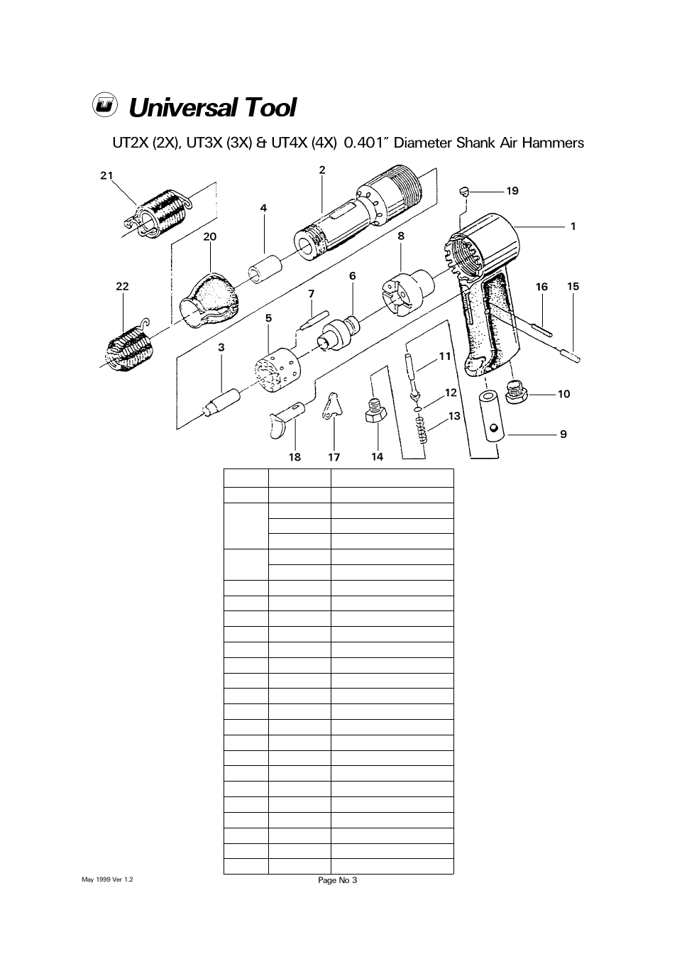 Universal Air Tools UT4X (4X) User Manual | Page 3 / 4