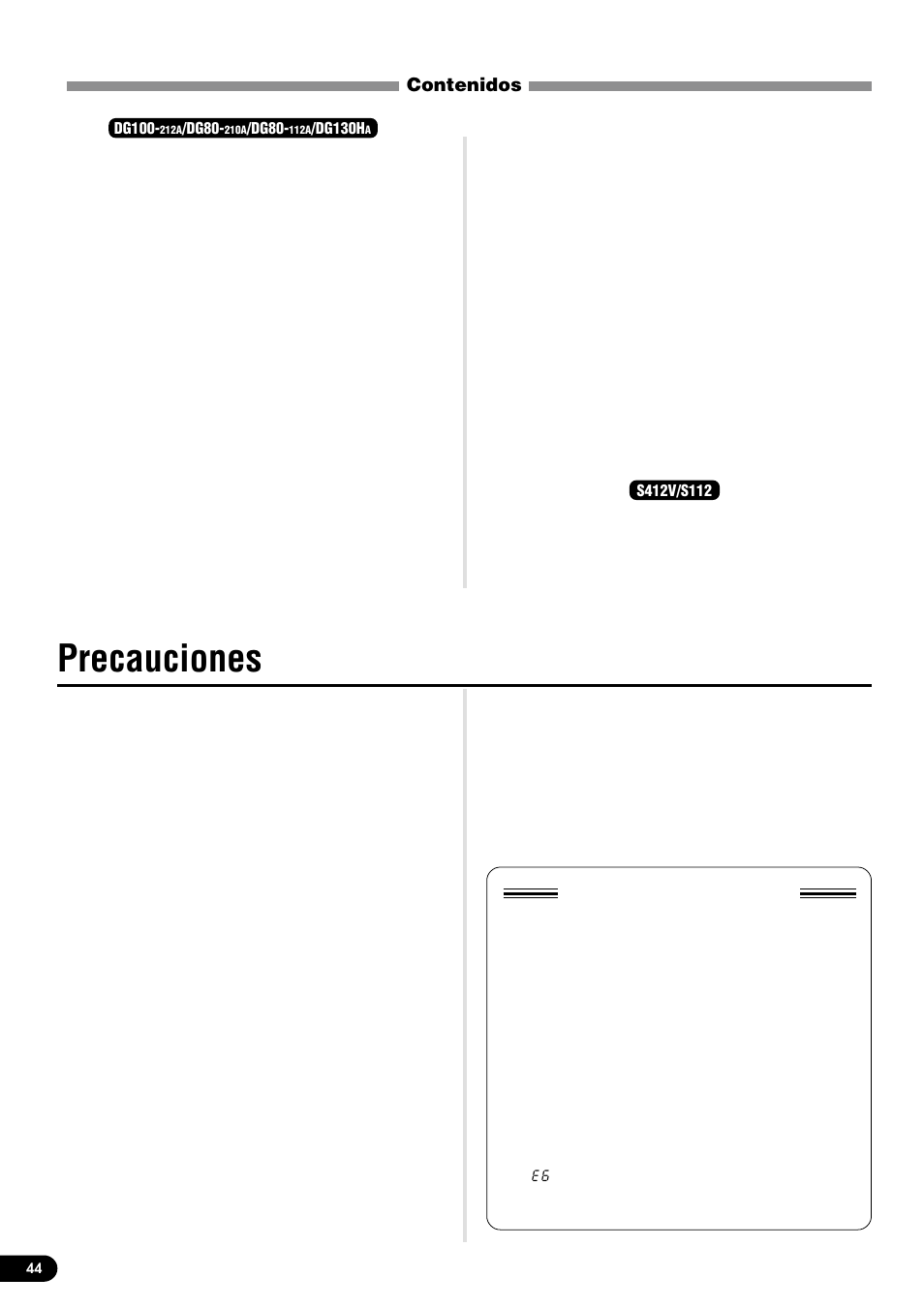 Yamaha DG100-212A  EU User Manual | Page 44 / 84