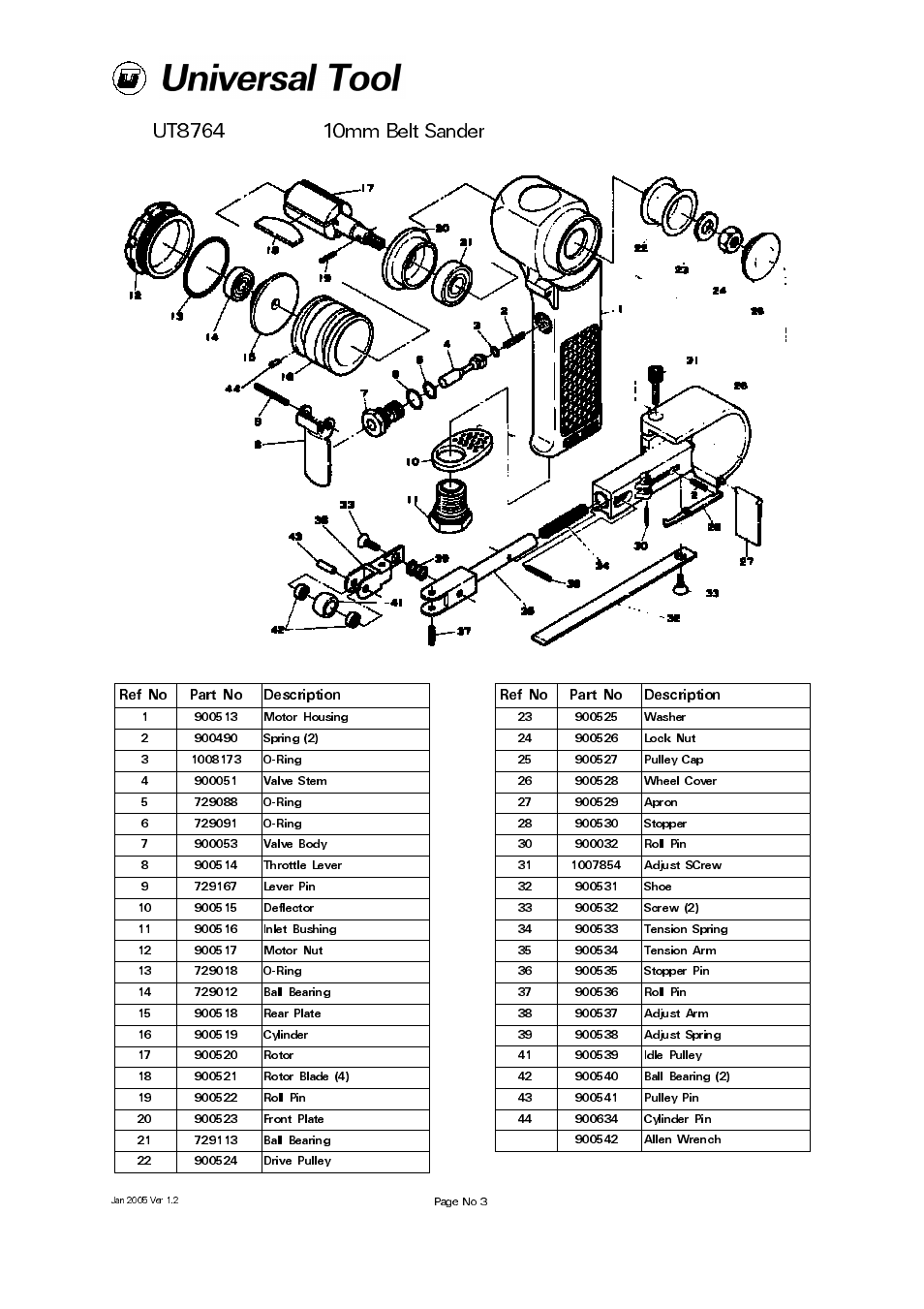 Universal Air Tools UT8764 User Manual | Page 3 / 4