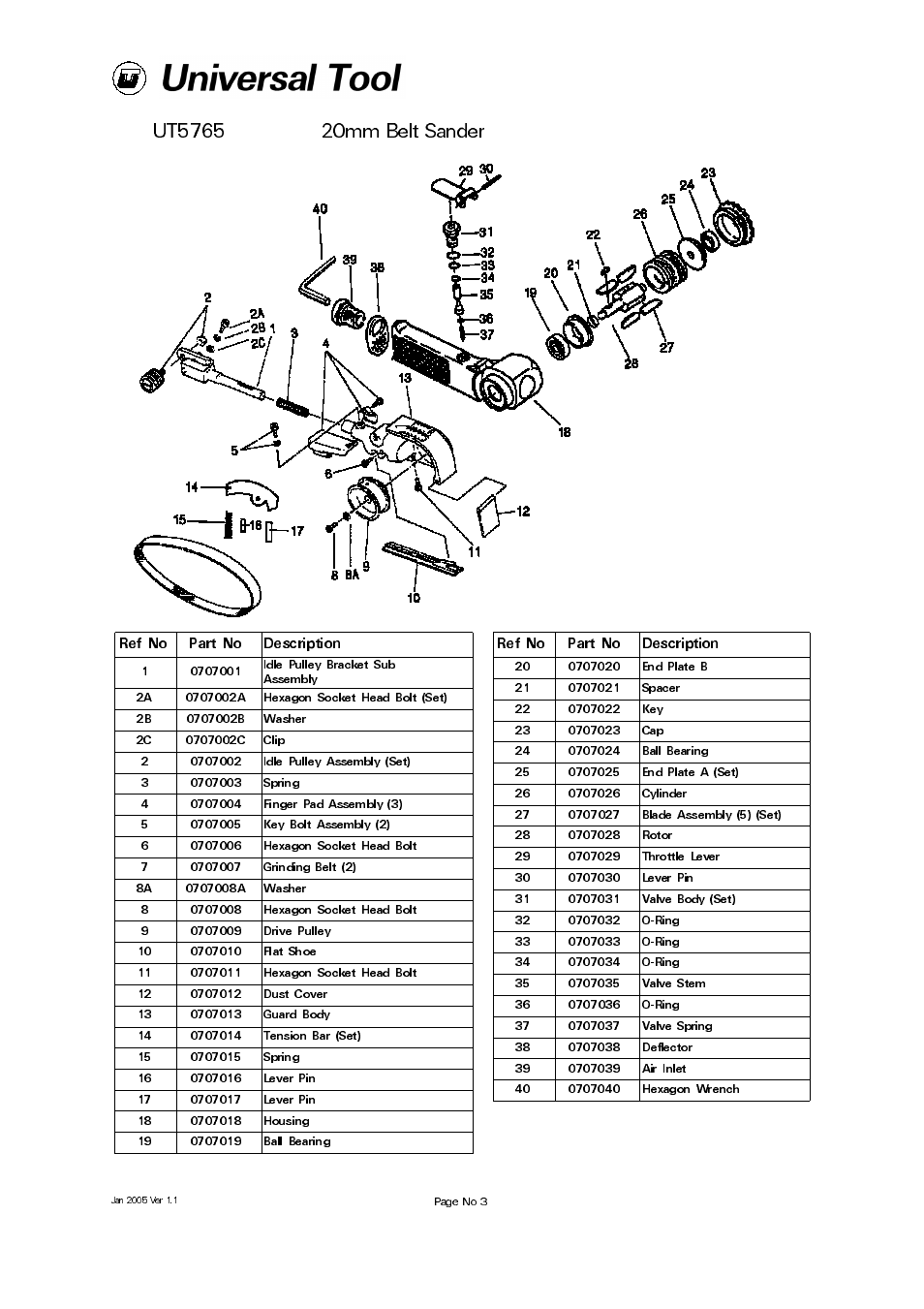 Universal Air Tools UT5765 User Manual | Page 3 / 4