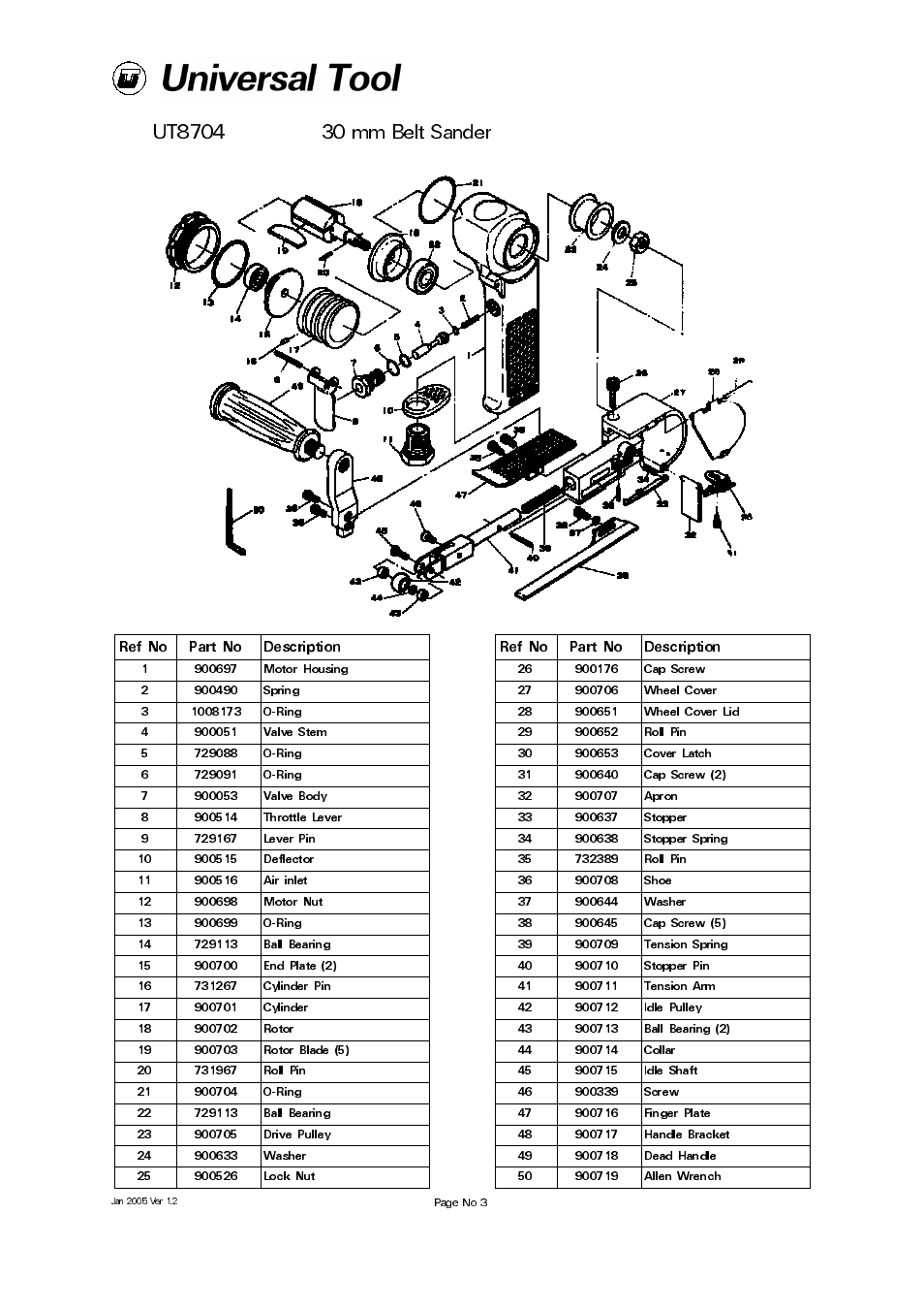 Universal Air Tools UT8704 User Manual | Page 3 / 4