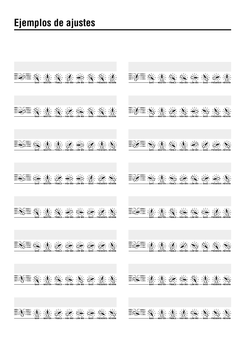Ejemplos de ajustes | Yamaha DG60-112 User Manual | Page 26 / 40