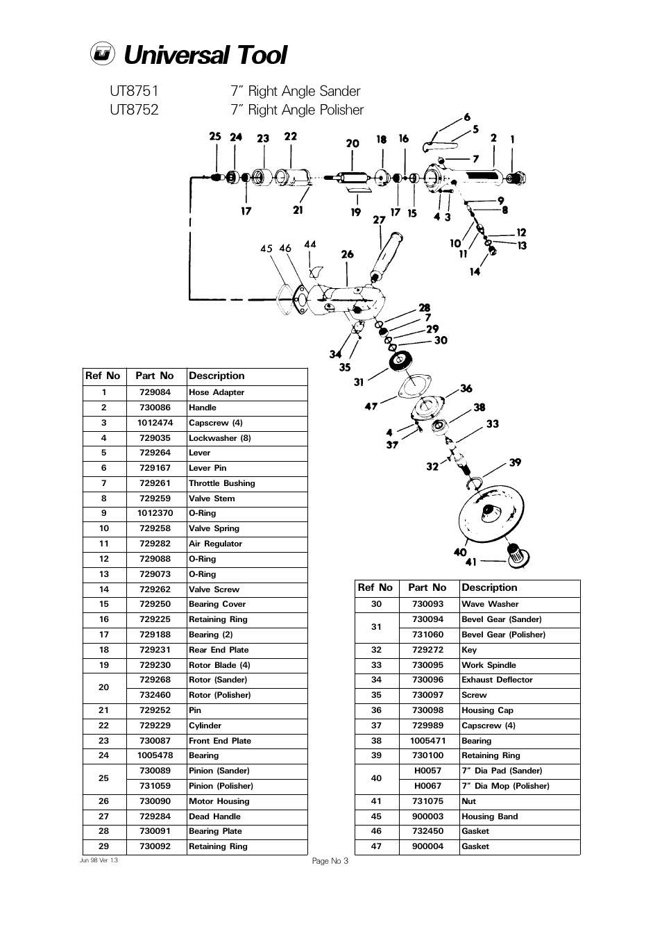 Universal Air Tools UT8752 User Manual | Page 3 / 4