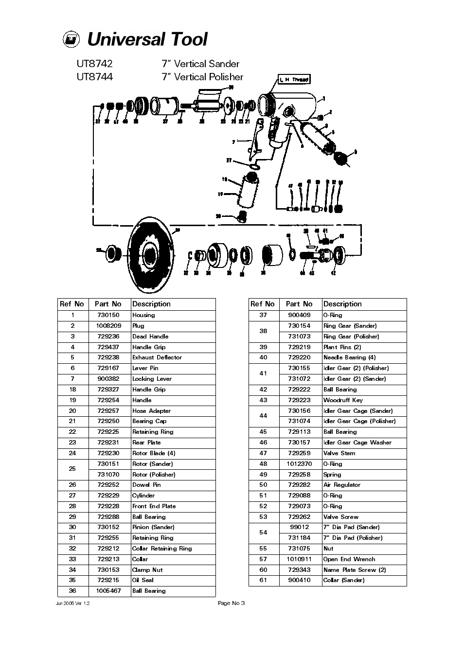 Universal Air Tools UT8744 User Manual | Page 3 / 4