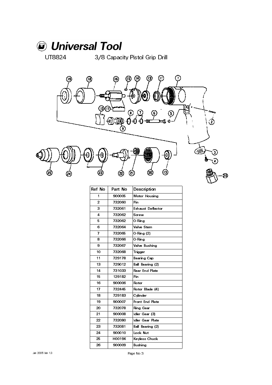 Universal Air Tools UT8824 User Manual | Page 3 / 4