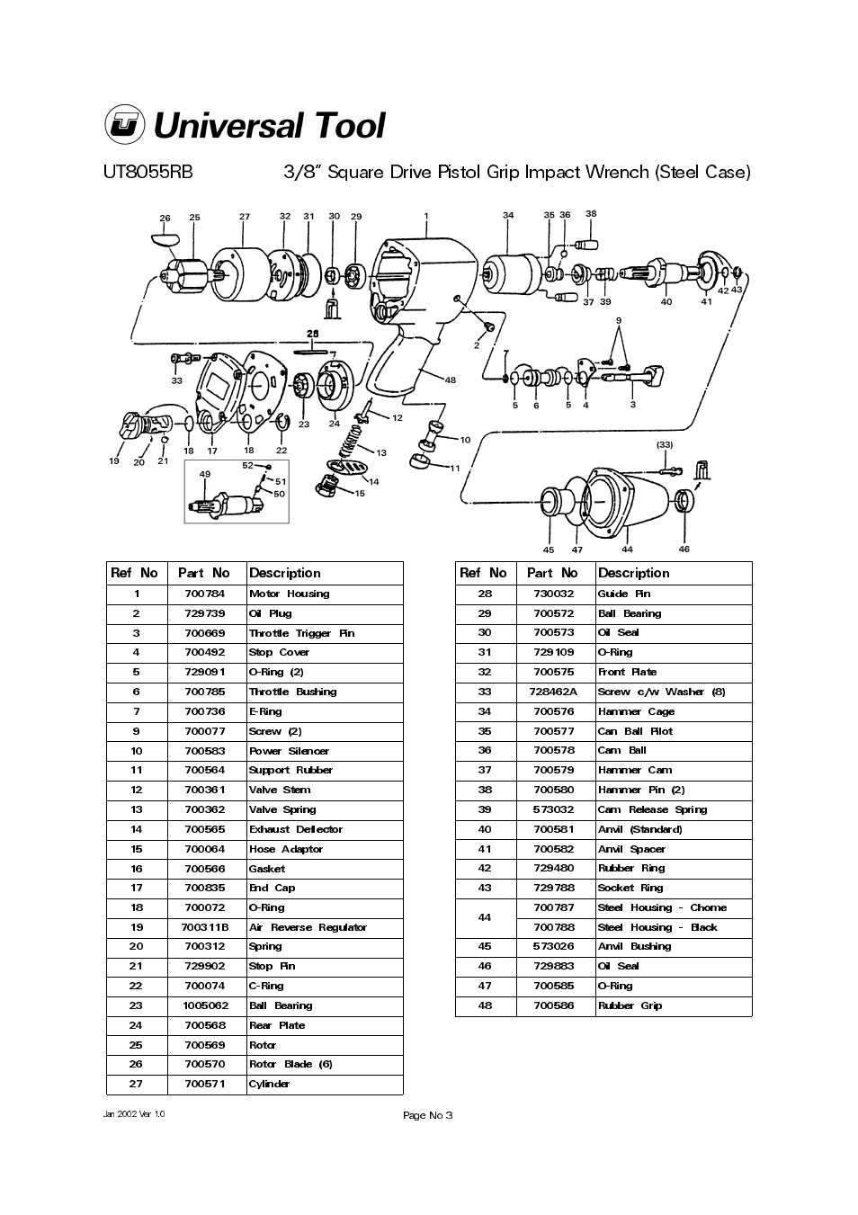 Universal Air Tools UT8055RB User Manual | Page 3 / 4