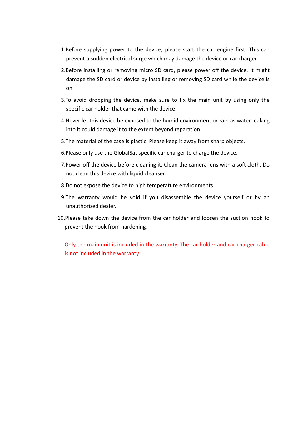 USGlobalsat RV-1000S HD User Guide User Manual | Page 4 / 16