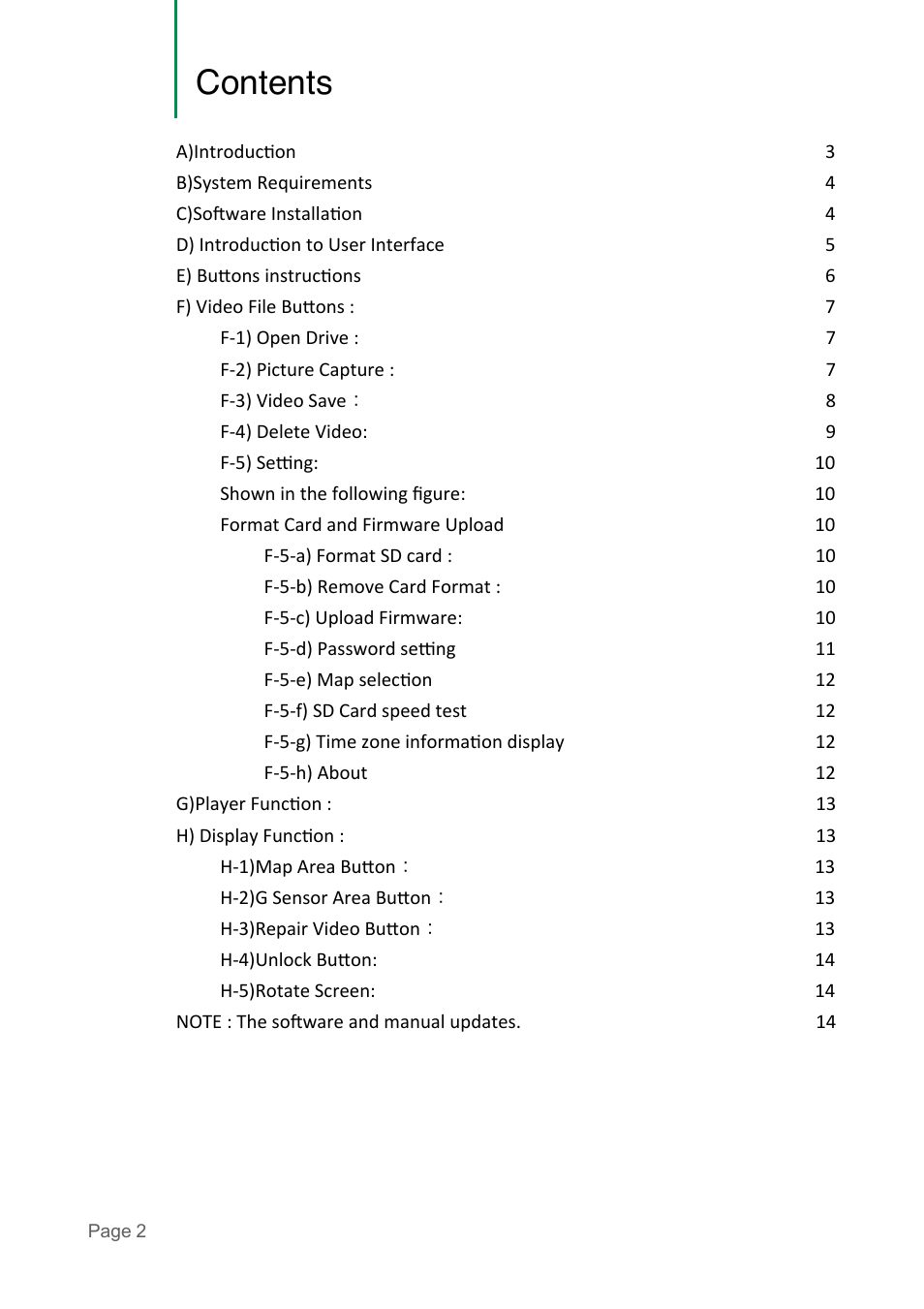 USGlobalsat RV-1000S HD Software User Manual User Manual | Page 2 / 14