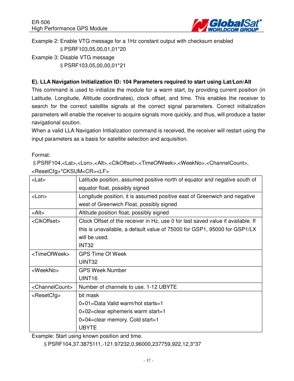 USGlobalsat ER-506 User Manual | Page 16 / 19