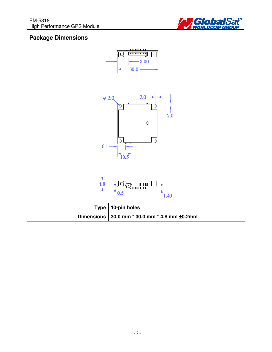 USGlobalsat EM-5318 User Manual | Page 7 / 9