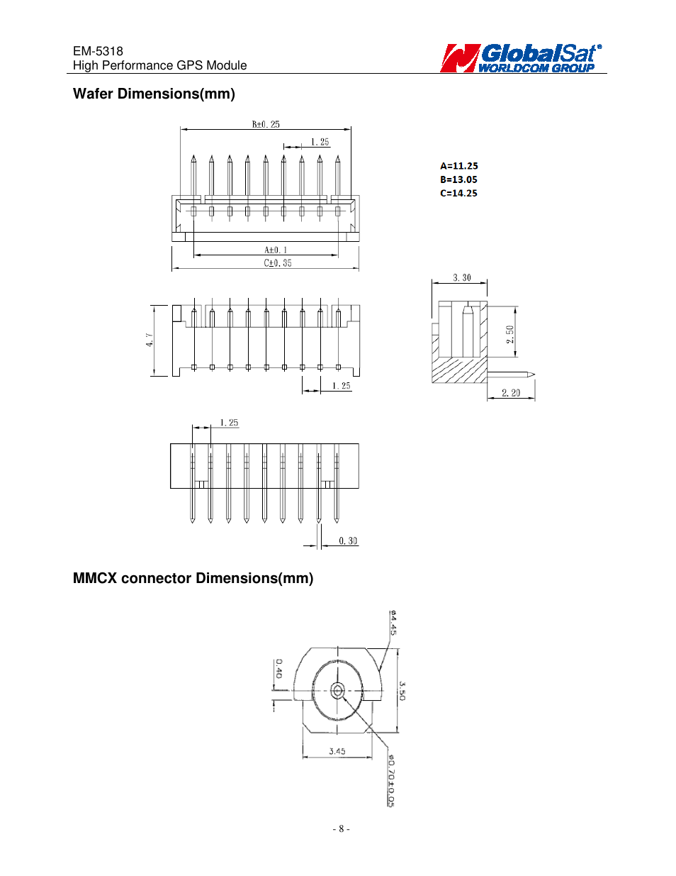 USGlobalsat EM-5318 User Manual | Page 8 / 9