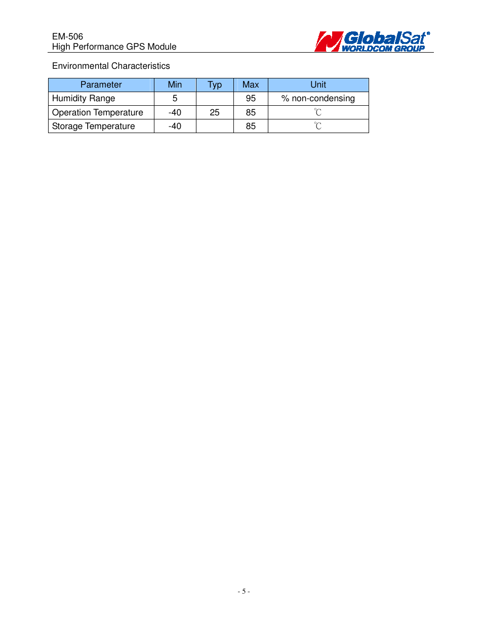 USGlobalsat EM-506 User Manual | Page 5 / 20