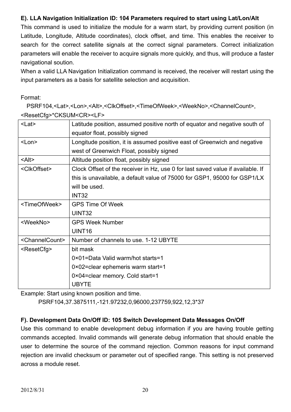 USGlobalsat EB-5318RE User Manual | Page 20 / 24