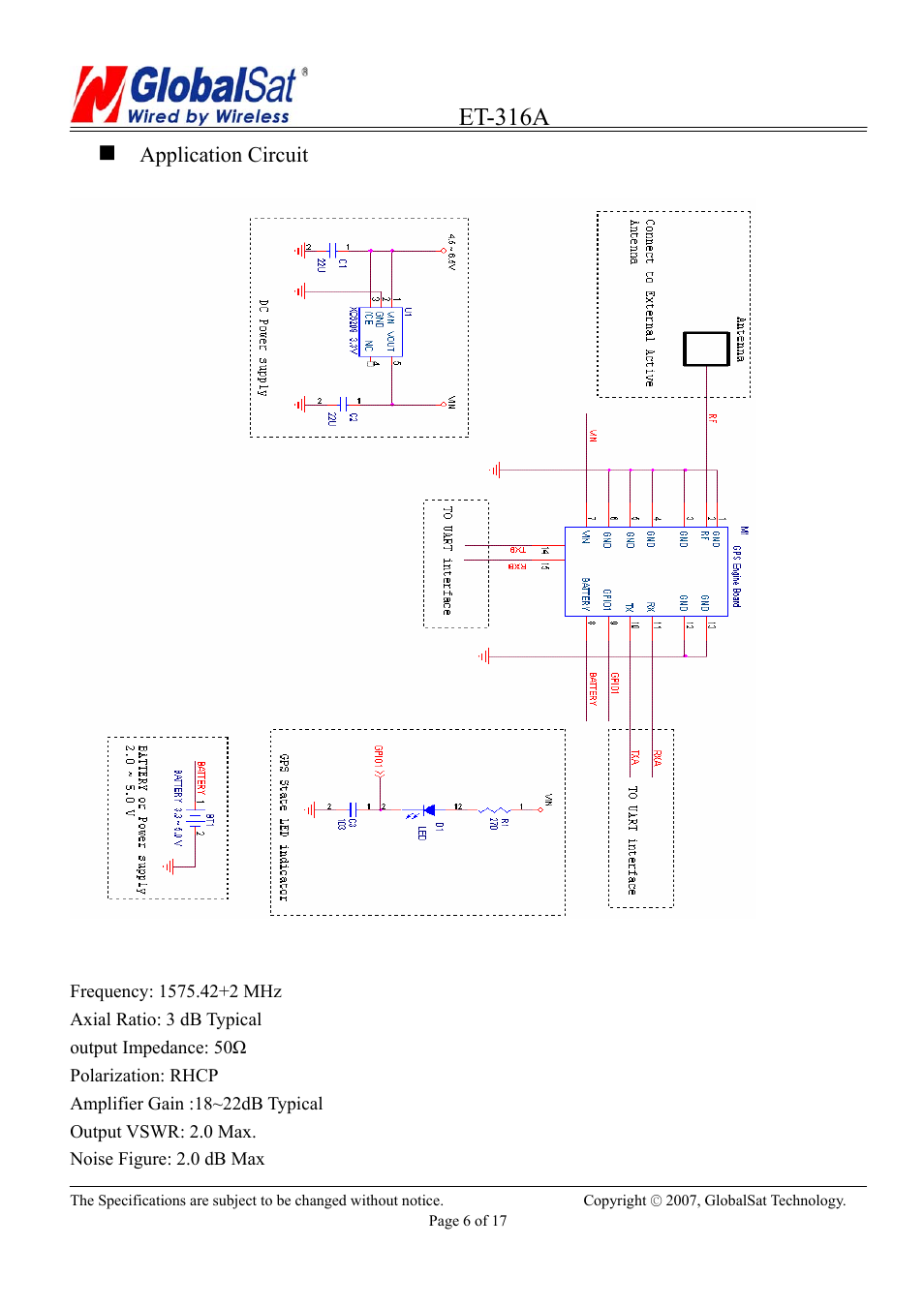 Et-316a | USGlobalsat ET-316A User Manual | Page 6 / 17