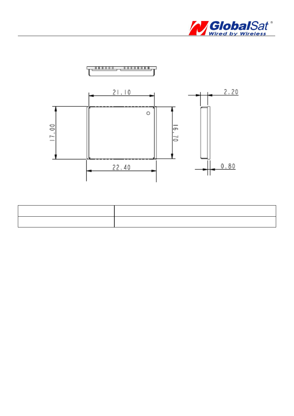 Package dimensions | USGlobalsat EB-5662RE User Manual | Page 6 / 26