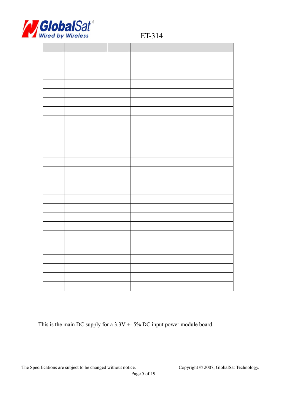 Et-314 | USGlobalsat ET-314 User Manual | Page 5 / 19