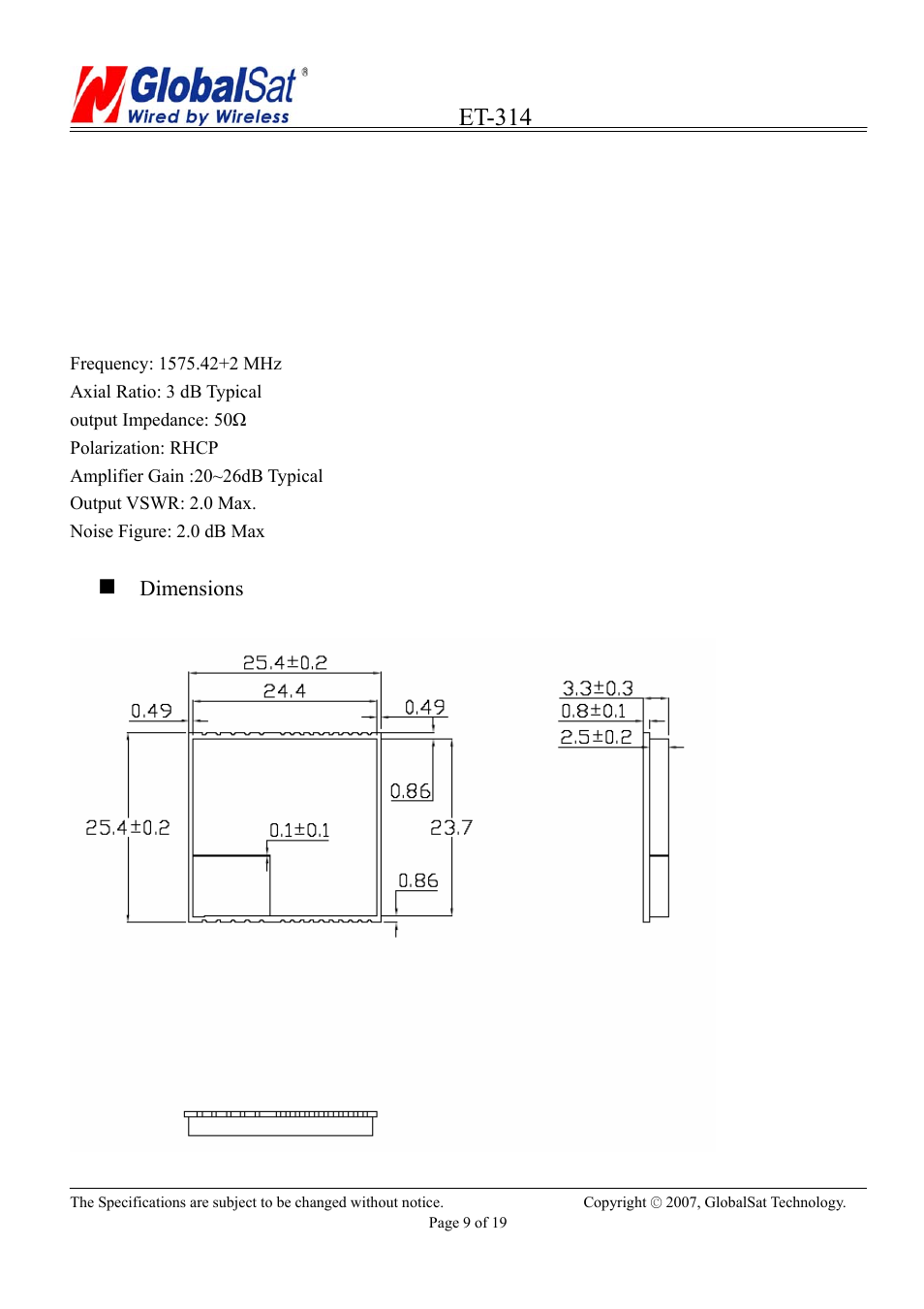 Et-314 | USGlobalsat ET-314 User Manual | Page 9 / 19
