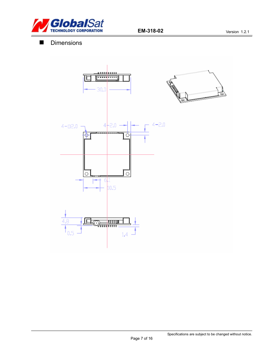 USGlobalsat EM-318-02 User Manual | Page 7 / 16