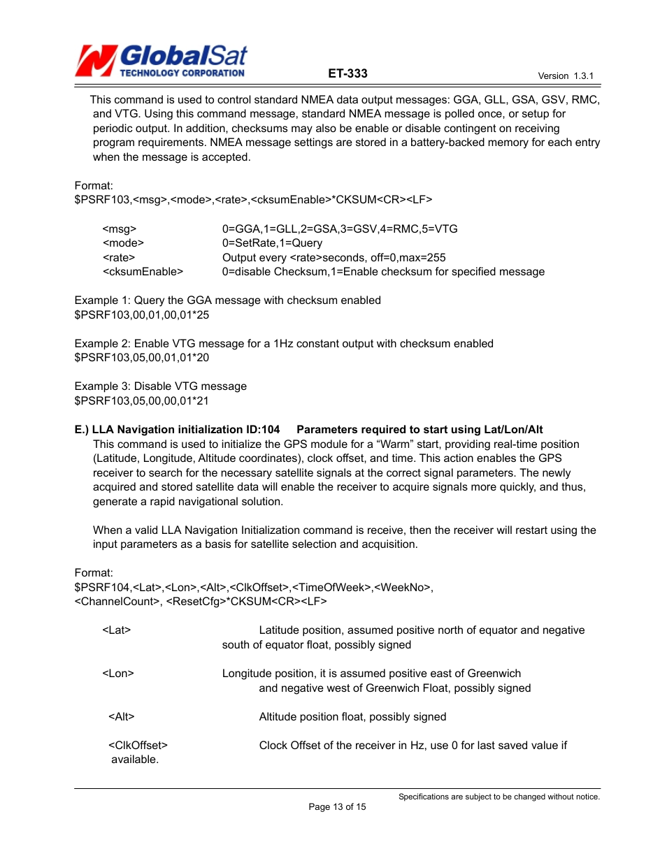 USGlobalsat ET-333 User Manual | Page 13 / 15