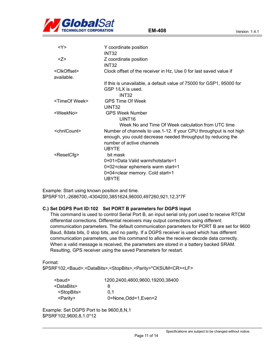 USGlobalsat EM-408 User Manual | Page 11 / 14