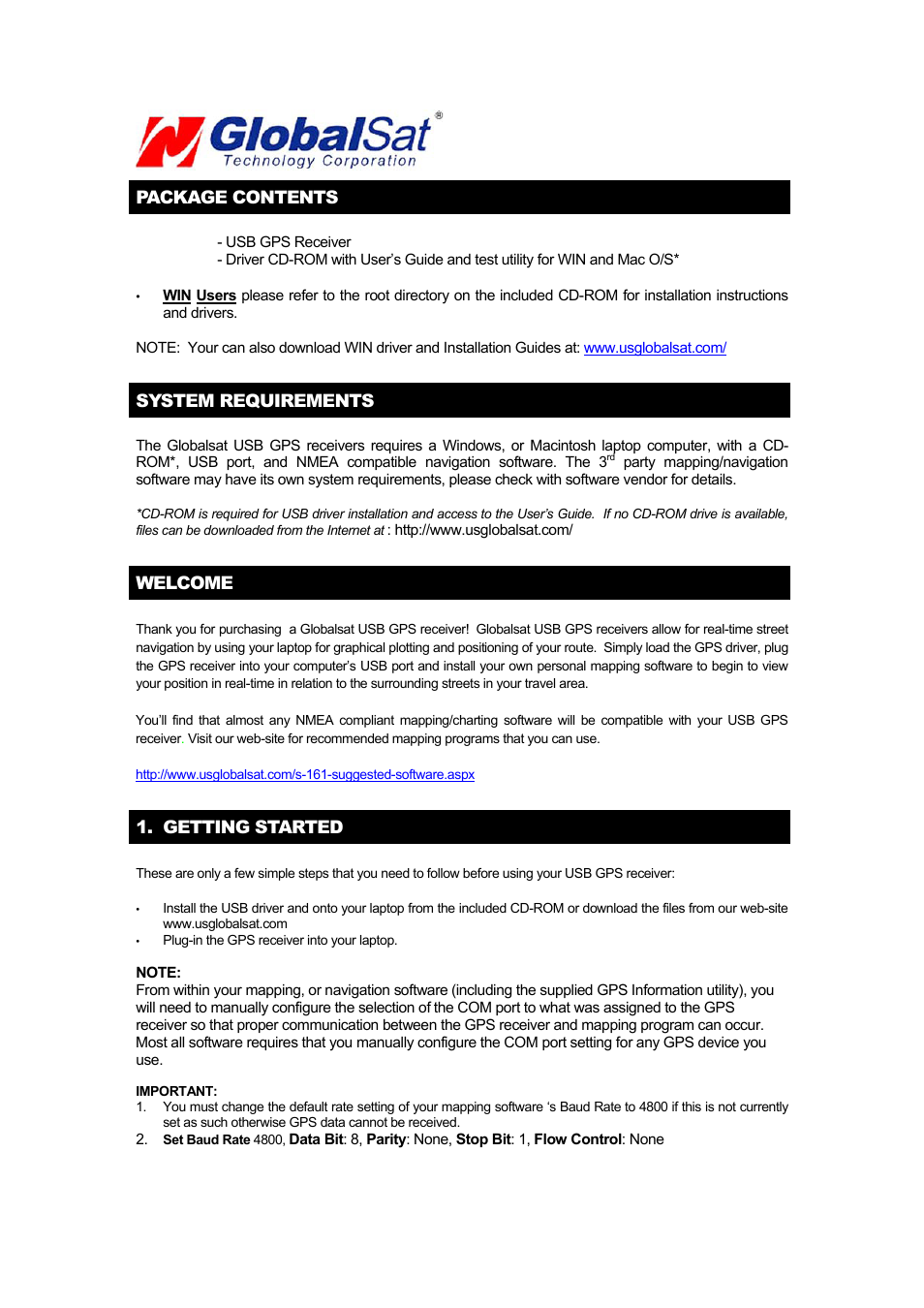 USGlobalsat BR-355-S4 User Manual | Page 4 / 15