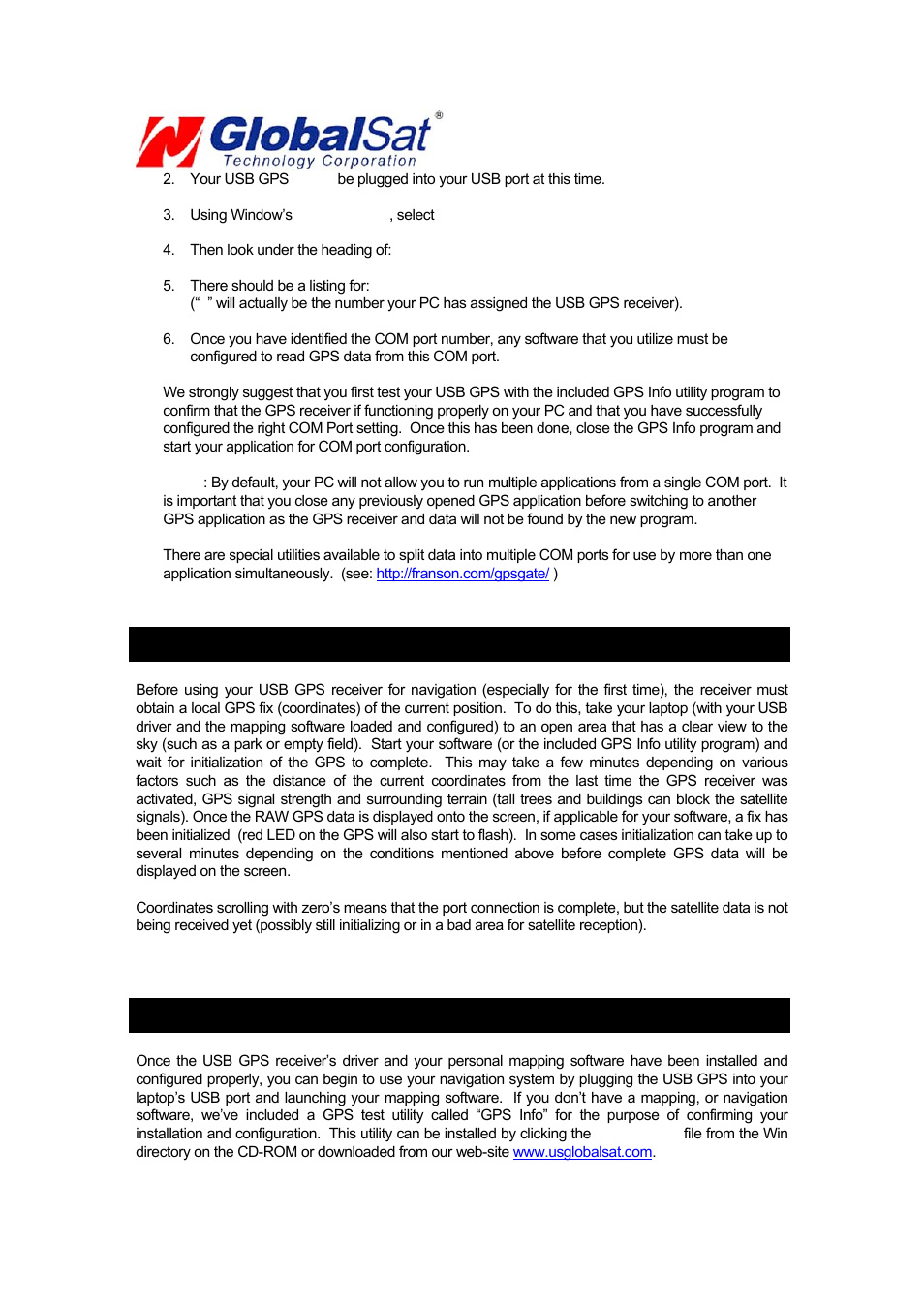 USGlobalsat BR-355-S4 User Manual | Page 6 / 15