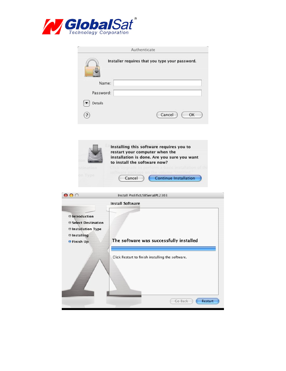 Usb gps (mac) | USGlobalsat BR-355 (Mac) User Manual | Page 7 / 15