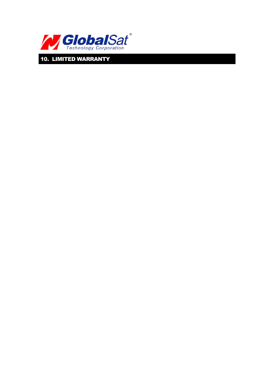 Usb gps (win), Limited warranty | USGlobalsat BU-353 (WIN) User Manual | Page 12 / 15