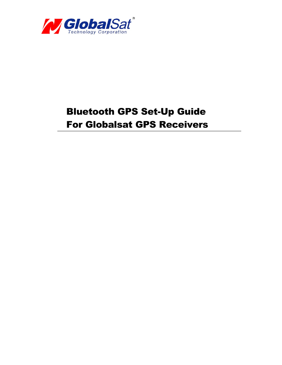 USGlobalsat Bluetooth GPS Set-Up Guide For GPS Receivers User Manual | 7 pages