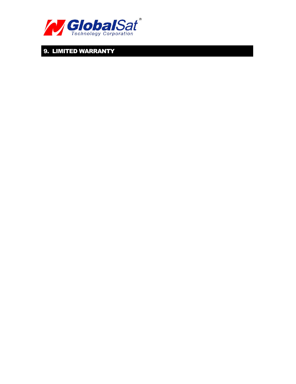 Limited warranty | USGlobalsat Bluetooth GPS Set-Up Guide For GPS Receivers User Manual | Page 7 / 7