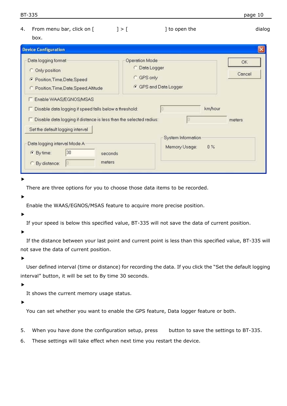 USGlobalsat BT-335 User Manual User Manual | Page 10 / 20