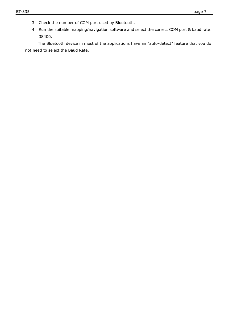 USGlobalsat BT-335 User Manual User Manual | Page 7 / 20