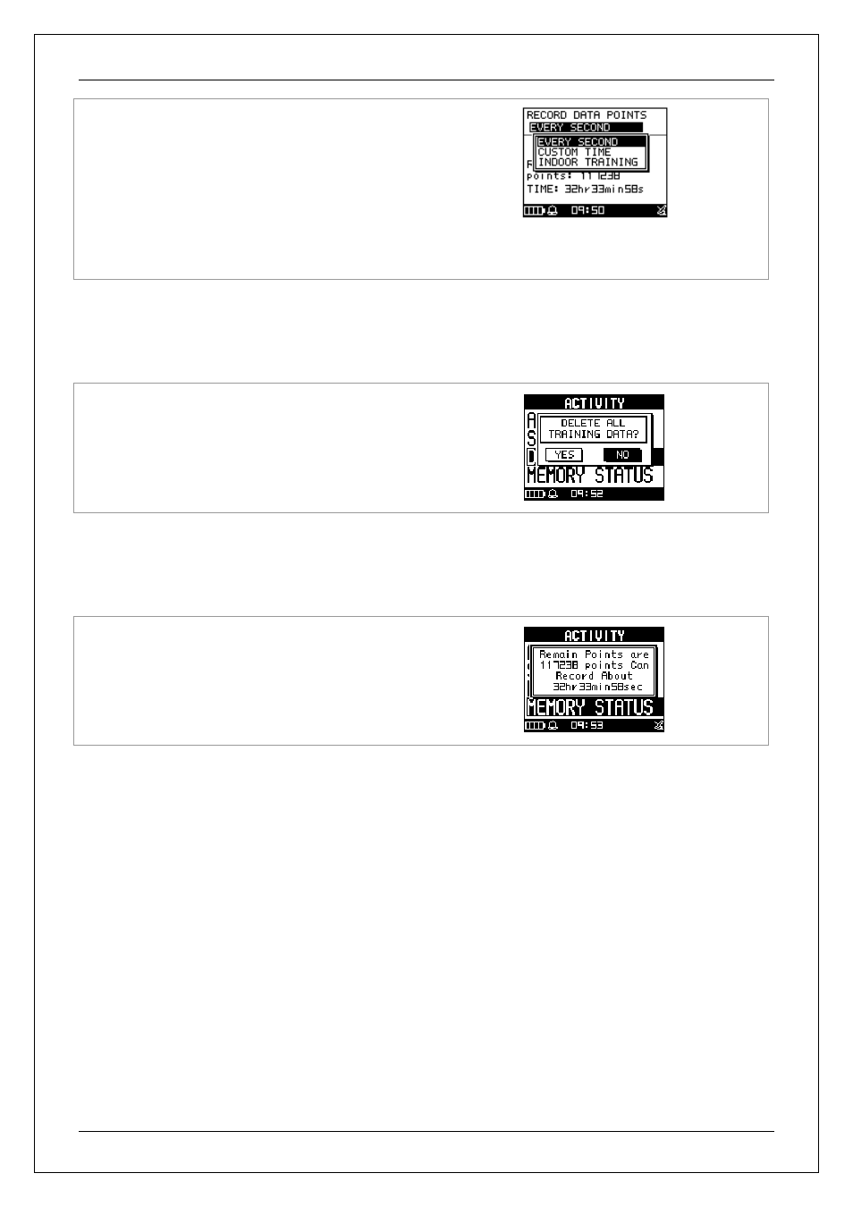3 delete all, 4 memory status | USGlobalsat GH-625XT User Manual User Manual | Page 25 / 47