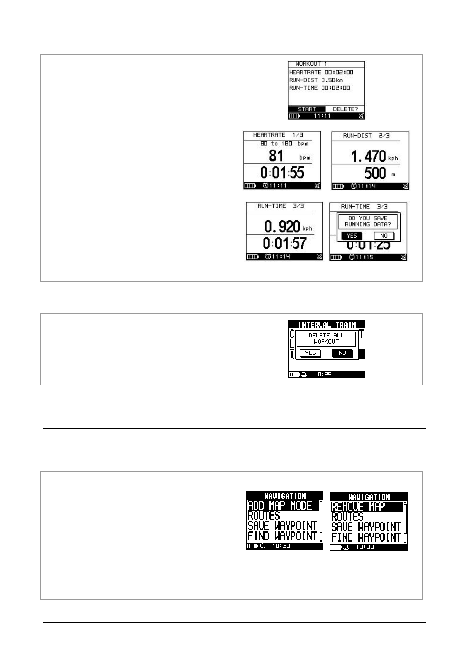 3 delte all, Navigation, 1 add map mode / remove map mode | USGlobalsat GH-625XT User Manual User Manual | Page 33 / 47